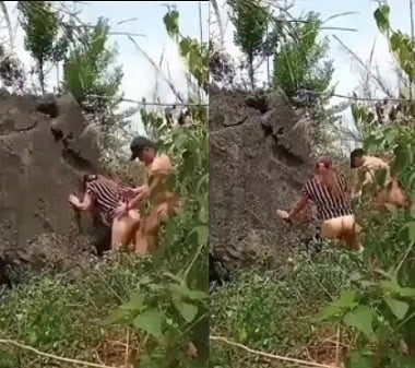 Cặp đôi nứng quá nện nhau trong bụi cây